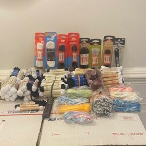Bundle of 161 pairs of laces sizes 72-54-45-36-30-27-24 and kids NWT unisex